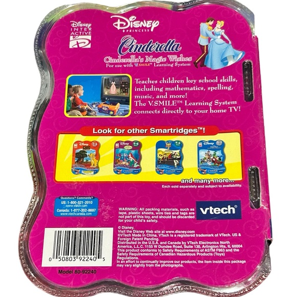 VTech - V.Smile VTech  Cinderella's Magic Wishes Game Cartridge - Picture 3 of 3